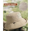 image:imageFURTALK Wide Brim Sun Hat with Ponytail Hole for Women UPF 80 UV Protection Packable Bucket Hiking Travel Outdoor HatKhaki