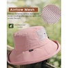 image:imageFURTALK Wide Brim Sun Hat with Ponytail Hole for Women UPF 80 UV Protection Packable Bucket Hiking Travel Outdoor HatPink