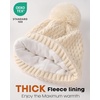 image:imageFURTALK Womens Winter Beanie Hat with Knitted Pom Pom Warm Fleece Lined Knit Soft Skull Cap for WomenBeige