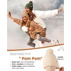 image:imageFURTALK Womens Winter Beanie Hat with Knitted Pom Pom Warm Fleece Lined Knit Soft Skull Cap for WomenBeige