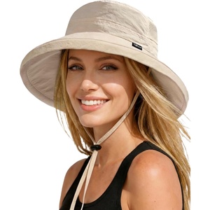 image:imageFURTALK Wide Brim Sun Hat with Ponytail Hole for Women UPF 80 UV Protection Packable Bucket Hiking Travel Outdoor HatKhaki