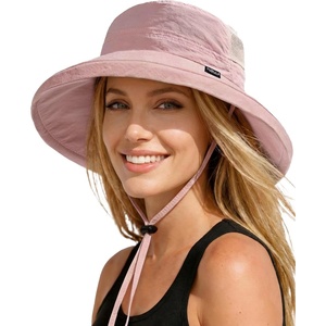 image:imageFURTALK Wide Brim Sun Hat with Ponytail Hole for Women UPF 80 UV Protection Packable Bucket Hiking Travel Outdoor HatPink